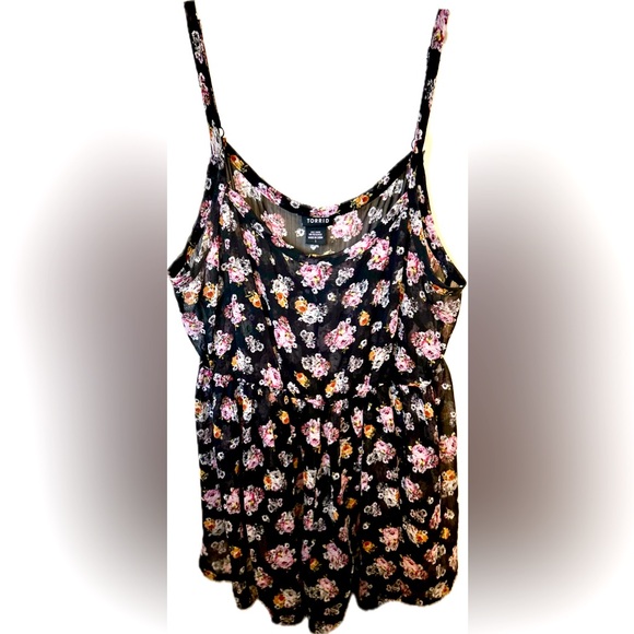Torrid Sz 1 Sheer Spaghetti Strap Shirt - Picture 1 of 2